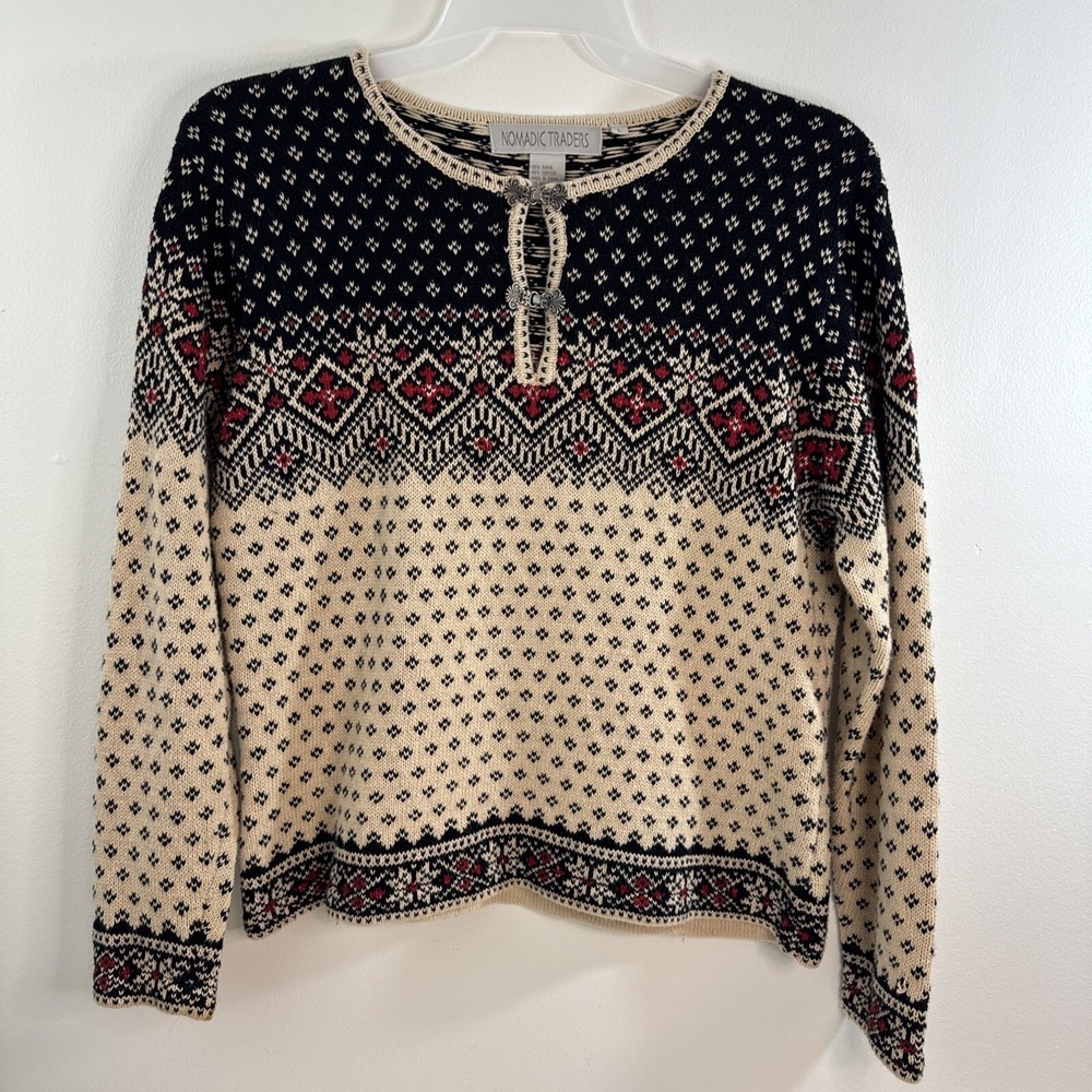 Nomadic Traders Women's Snowflake Winter Sweater Size Small